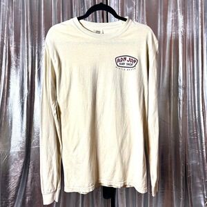 Ron Jon Surf Shop Myrtle Beach Cream Long Sleeve Surfboard Graphic Tee